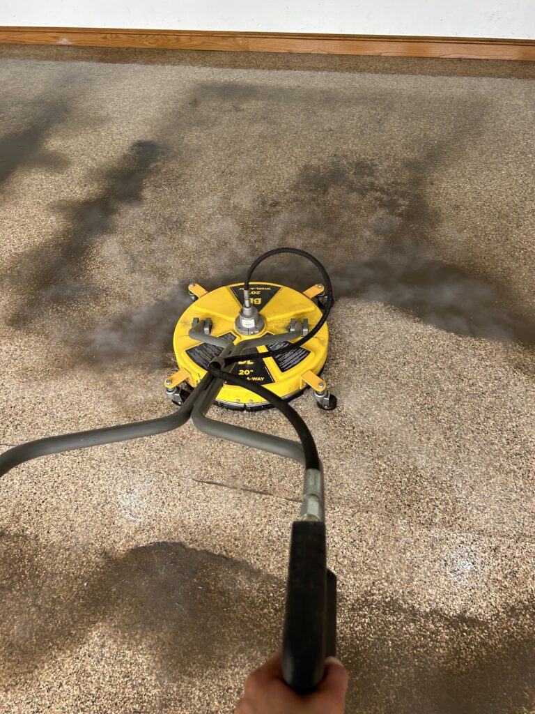 steam cleaning on floors