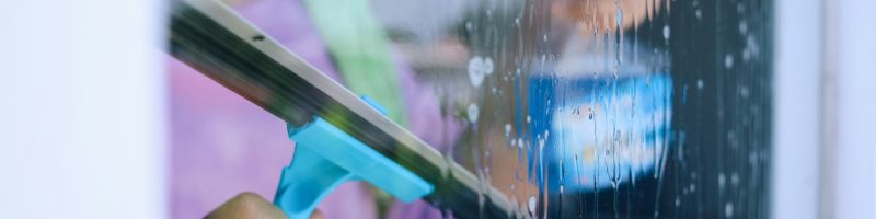 Woman Cleaning Window